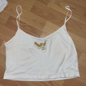 Brandy Melville Gold Angel Tank
